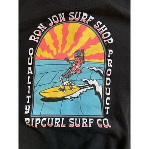 Ron Jon Surf Shop Hoodie Mens Large Black Pullover Skull RipCurl Sweatshirt